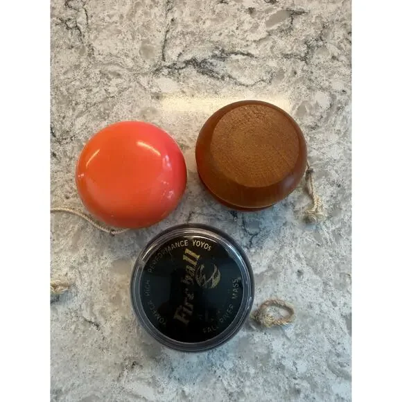 Set of 3 Vintage Yo-Yos Duncan Neo Wooden and Fireball Yomega JL - Picture 5 of 6
